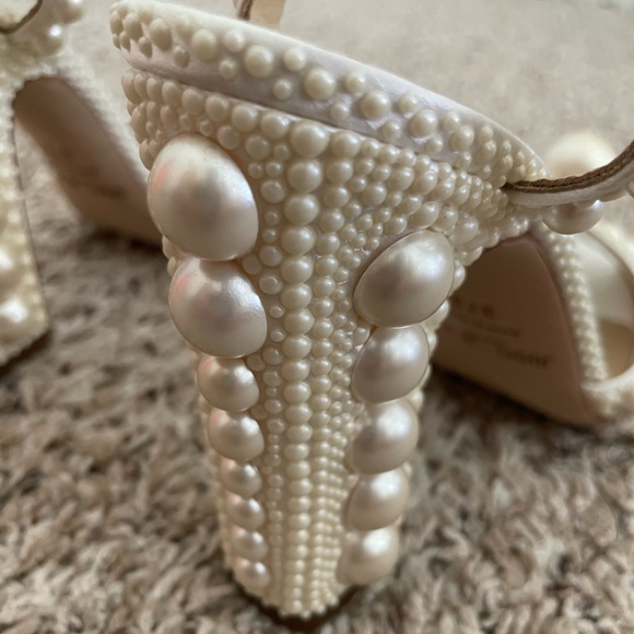 Jimmy Choo Zacaria Pearl 100 Heels Size 37.5 - Picture 4 of 9